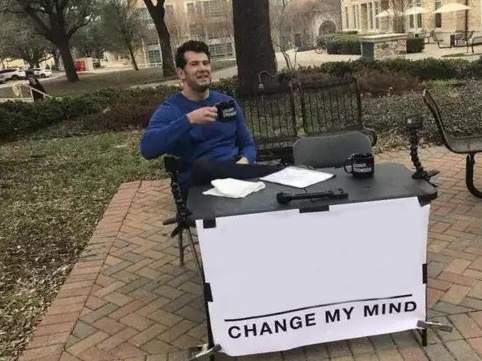 Change My Mind meme about Halfdays