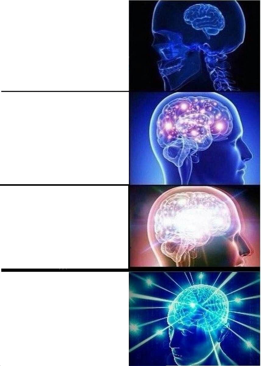 Expanding Brain meme about Halfdays