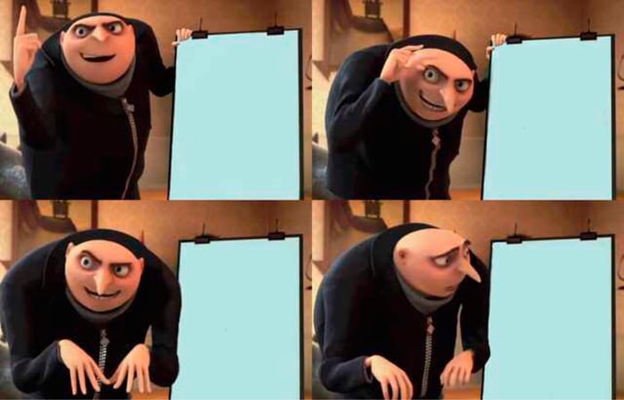Gru's Plan meme about Halfdays